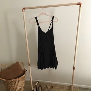 Black strappy summer dress